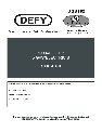 Defy Appliances Stove DGS162 owners manual user guide