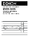 Denon DVD Player DVM-1815 owners manual user guide