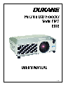 Dukane Projector 8918 owners manual user guide