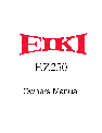 Eiki Projector EZ 250 owners manual user guide