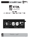 ETA Systems Power Supply ETA-20SH owners manual user guide
