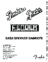 Fender Speaker 810 owners manual user guide