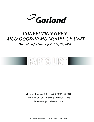 Garland Convection Oven MCO GS/GD-10 MU owners manual user guide