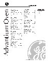 GE Oven SCB2001 owners manual user guide