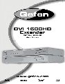 Gefen Network Router DVI 1600HD owners manual user guide