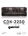 Gemini CD Player CD-12 owners manual user guide