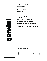 Gemini Musical Instrument UMX-3 owners manual user guide