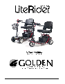 Golden Technologies Mobility Scooter GL110 owners manual user guide