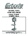 Grizzly Drill G9749 owners manual user guide
