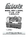 Grizzly Lathe G0509 owners manual user guide