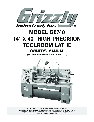 Grizzly Lathe G0740 owners manual user guide