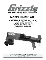 Grizzly Log Splitter H8170 owners manual user guide