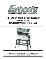 Grizzly Sander G0458 owners manual user guide