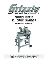 Grizzly Saw G0716 owners manual user guide