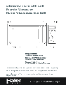 Haier Microwave Oven MWG9077ESS owners manual user guide