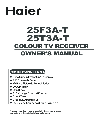 Haier TV Converter Box 25F3A-T owners manual user guide