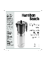 Hamilton Beach Coffeemaker 43700 owners manual user guide