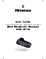Hisense Bluetooth Headset HB200M owners manual user guide