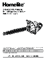 Homelite Chainsaw UT10927A owners manual user guide