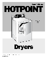 Hotpoint Clothes Dryer TVFM60C FUTURA owners manual user guide