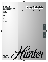 Hunter Fan Fan Type 7 Models owners manual user guide