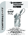 Husky Pressure Washer H2000 owners manual user guide