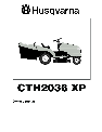 Husqvarna Lawn Mower CTH2036 XP owners manual user guide