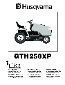 Husqvarna Lawn Mower GTH250XP owners manual user guide