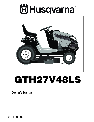 Husqvarna Lawn Mower GTH27V48LS owners manual user guide