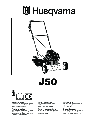 Husqvarna Lawn Mower J50 owners manual user guide