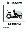 Husqvarna Lawn Mower LT16542 owners manual user guide