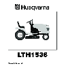 Husqvarna Lawn Mower LTH1536 owners manual user guide