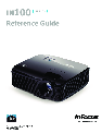 InFocus Projector IN100 owners manual user guide