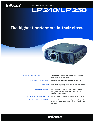 InFocus Projector LP 240/LP 250 owners manual user guide