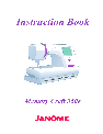 Janome Sewing Machine 350E owners manual user guide