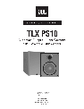 JBL Speaker TLX PS10 owners manual user guide