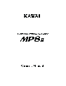 Kawai Electronic Keyboard MP8II owners manual user guide
