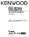 Kenwood Car Stereo System KDC-BT60U owners manual user guide