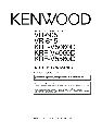Kenwood Home Theater System Vr 605 615 owners manual user guide