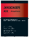 Kicker Car Amplifier KX1200.1 owners manual user guide