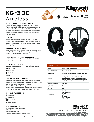 Klipsch Headphones KG-300 owners manual user guide