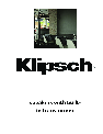 Klipsch Speaker CP-T owners manual user guide