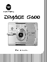 Konica Minolta Digital Camera DiMAGE G600 owners manual user guide