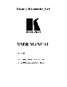 Kramer Electronics Switch VP-720DS owners manual user guide