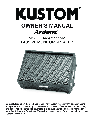 Kustom Portable Speaker Ardent 12M owners manual user guide