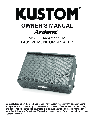 Kustom Portable Speaker Ardent 15M owners manual user guide