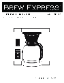 Lance-Larkin Coffeemaker BE-112 owners manual user guide
