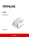 Lexmark Printer 912 owners manual user guide