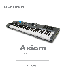 M-Audio Musical Instrument Axiom owners manual user guide