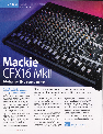 Mackie Music Mixer CFX16 MkII owners manual user guide